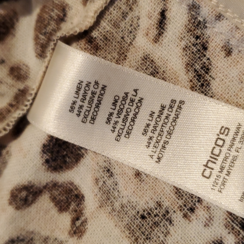 Chicos Leopard Linen Vest - Picture 13 of 13